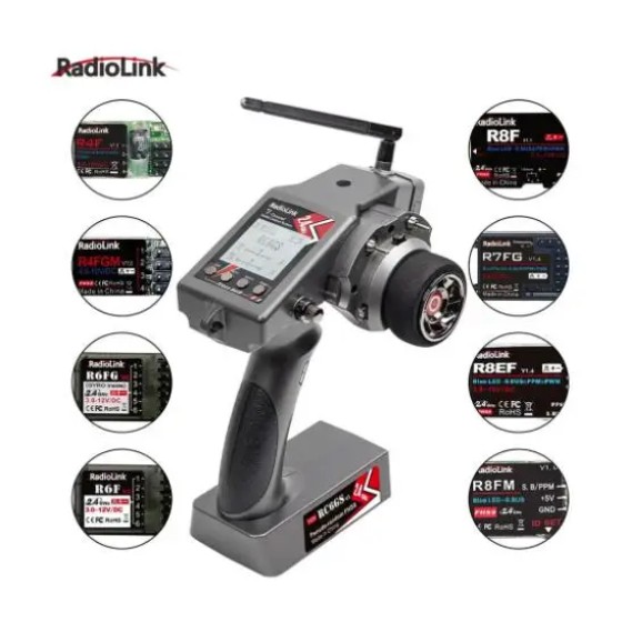 Radiolink RC6GS V3 2.4G 7 Channel RC Radio and Gyro R7FG New Upgrade Remote Controller for RC Car Boat